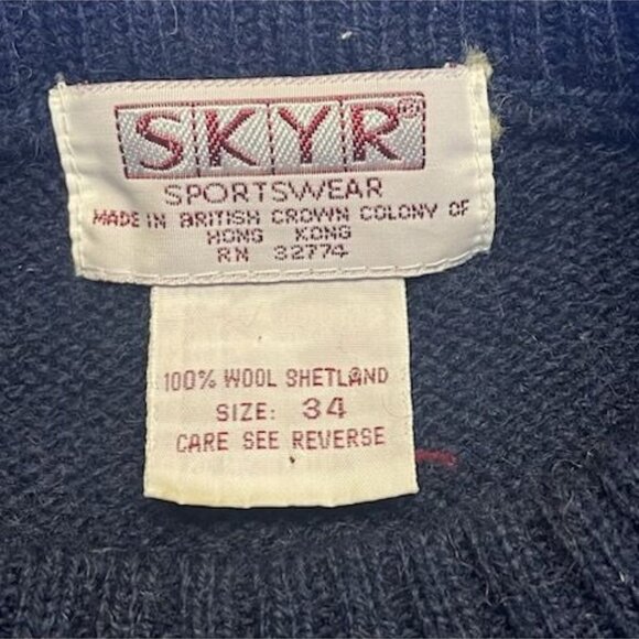 Vintage Skyr Cottagecore Mallard Duck Sweater XSmall Countryside Forest Wool - Picture 7 of 8